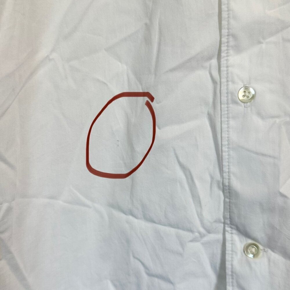 NEW Madewell White Straight-Hem Cotton Button-Up Shirt - Size: Medium - Picture 5 of 13